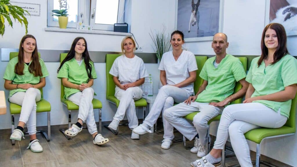The team at the Uderns veterinary practice